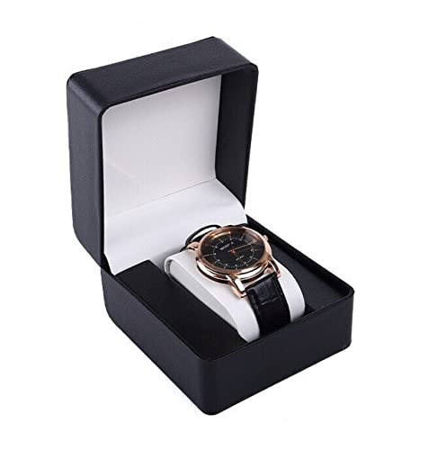 AUGEN Luxury Leather Single Watch Box Holder Organizer, Portable Watch Travel Case for Men and Women, Display Wristwatch Storage Case Oraganizer