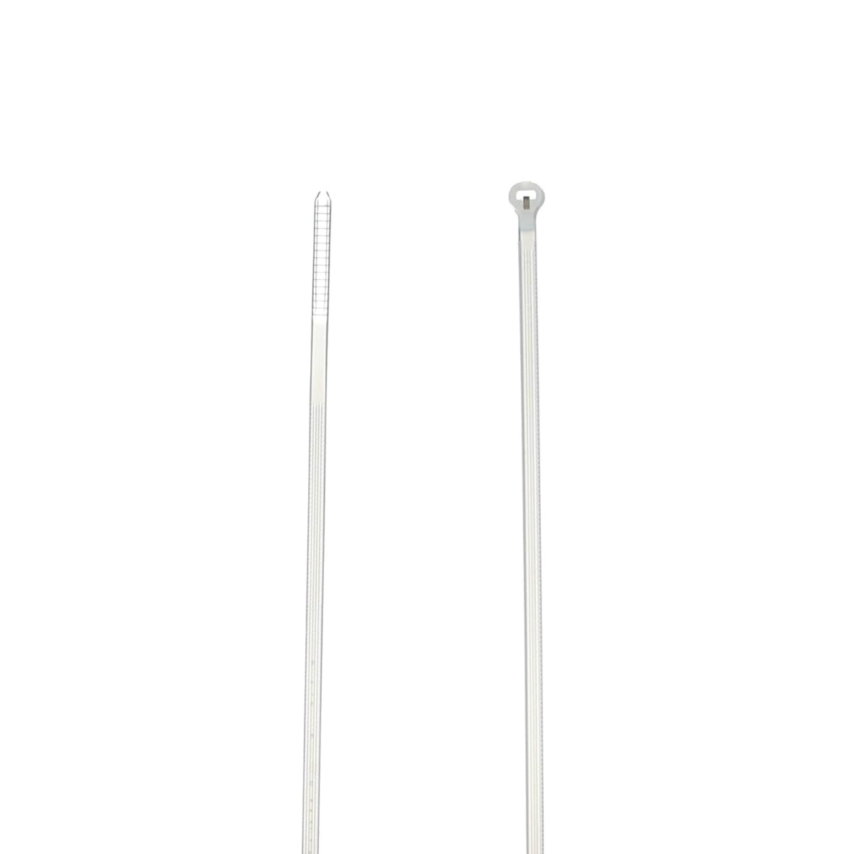 Thomas & Betts TY25M 7" Natural Cable Ties, 50 lb Tensile Strength, Stainless Steel Barb and Infinite Locking Positions, Corrosion Resistant Nylon for Indoor Application, 1000 Pack