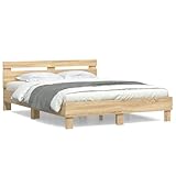 vidaXL Cadre de lit sans Matelas chêne Sonoma 140x200 cm
