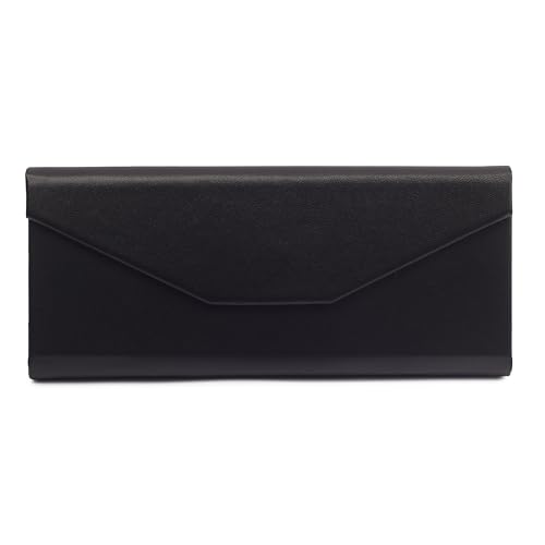 Image of VIVID Vision Unisex Adult Lightweight Eyewear Specs Case Cover | Protect Eye Glasses | Chashma Dibbi | Spectacle Box | Closure - Magnetic | Faux Leather | IC-534 | Black | cloth