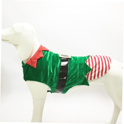 Disfraz Navideño Elfo para Perro Talla L Verde miniatura 4
