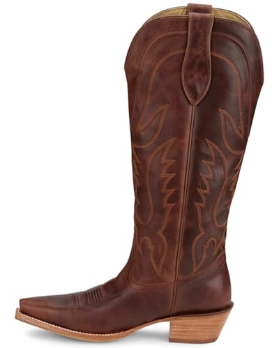 Tony Lama Women's Derby Jess Tall Western Boots - Snip Toe3