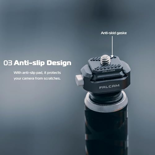 ULANZI FALCAM F22 Quick Release Mount for Insta360, 1/4" Thread Quick Release Plate QR System Camera Tripod Mount Adapter Panoramic Camera Accessory for Insta 360 ONE RS, ONE X/X2/X3/Go 3/Ace Pro