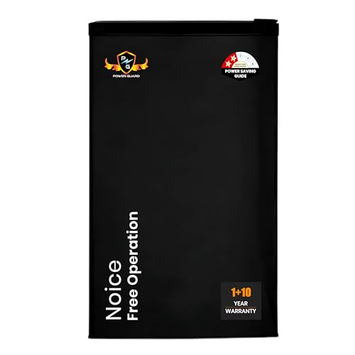 Image of Power Guard Mini Fridge with Direct Cooling Technology | Ideal for Home, Office, Dorm Room | Personal Minibar | Compact Size | Black (91 Liters)