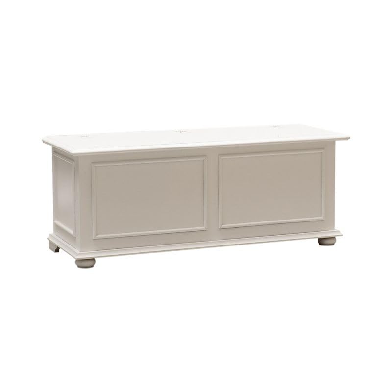 Vicentini arreda CASSAPANCA IN LEGNO SHABBY CHIC MOD CIPOLLA BIANCO (L 100 P 42 H 50)