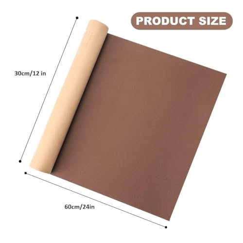 Image of QONETIC Brown Self-Adhesive Leather Repair Patch 30x60cm, Waterproof and Durable for Sofa, Couch, Furniture, Car Seats, Handbags, Jackets Quick Fix Anti-Scratch Upholstery Tape