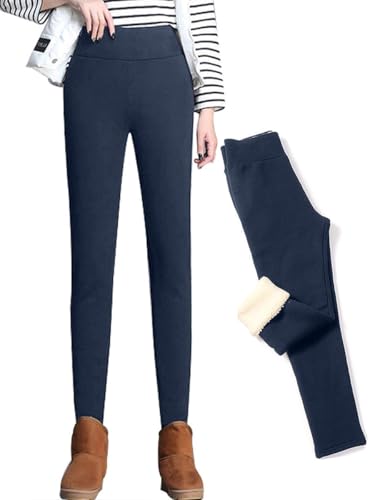 CheChury Leggings Donna Invernali Leggins Felpati Termici Foderato in Pile Caldi Collant Pantaloni Vita Alta Fodera in Caldo Fitness Yoga Controllo della Pancia Elastici Leggins Sportivi Eleganti