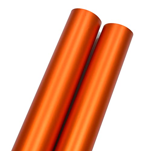 Image of CVANU Air Release Orange Matte Chrome Metallic Car Vinyl Vehicle Wrap CV-64 12''x36''inch