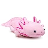 ZHONGXIN MADE Axolotl Plush Toy - 21 Inch Soft Creepy Stuffed Animals, Cute Pink Lizard Toys, Real Plushie Gift Collection for Kids