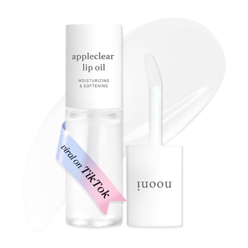 Image of NOONI Korean Lip Oil - Appleclear | Long-Lasting, Moisturizing, Plumping, Revitalizing for Dry Lips, Waterproof, No Peel Off, Hydrating Lip Stain, Nourishing Crystal Clear Stocking Stuffers 0.12 FL Oz