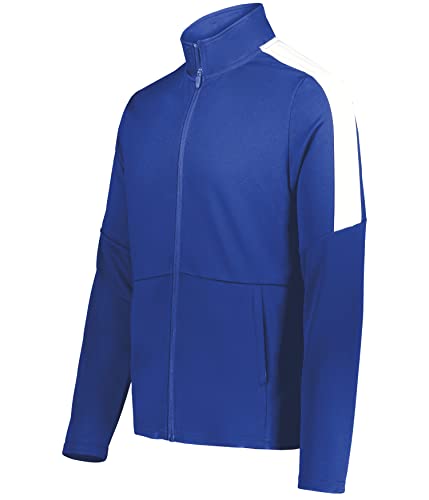 Holloway 223630.280.M Youth Crosstown Jacket Royal & White - Medium