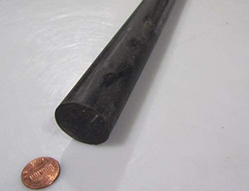 Black Neoprene Rubber Round Rod 75A 1.25" (1-1/4") Diameter x 36" Length 1 pc