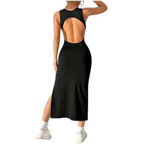 Floerns Backless Midi Pencil Tank Dress Cover