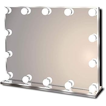 Specchio Trucco Con Luci LED Teousev 50x40cm - 14 Lampade, 10x Ingrandimento, USB, 3 Illuminazioni - Foto 9
