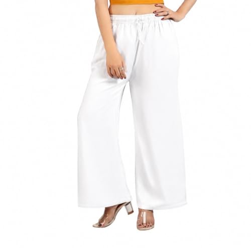 Image of BENKILS Women's Cotton Reyon Regular Fit Palazzo Pants - Available Size - M to 6XL