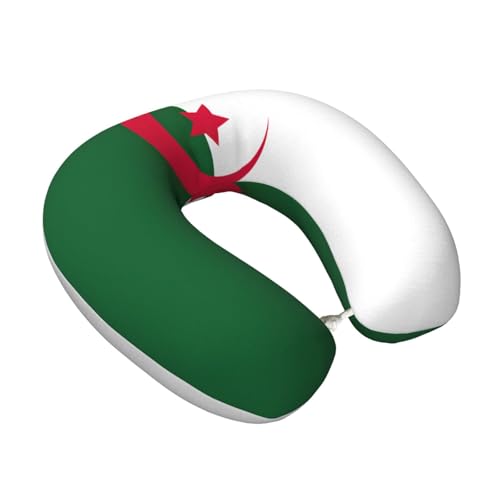Almohada de viaje con diseño bandera de Argelia miniatura 2
