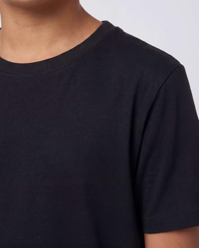 Image of 5 Pack Boys' Cotton T Shirts Crew Neck Plain Short Sleeve Tops Kids Teens | Available In Sizes 4-18,Tees, Youth, Athletic, Plain, School, Summer, Play, Sport, Casual, Soft, Breathable, Comfy, Multipack