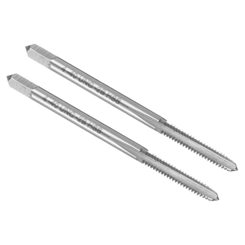 Image of sourcing map 2pcs Hand Plug Tap #4-40 UNC 2B Thread Plug Style Taps Straight Flute Screw Tapping Threading Tool High Speed Steel HSS6542