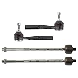 TRQ Inner and Outer Tie Rod Set 4 Piece Compatible with 16-19 Fiat 500X 20 Fiat 500X without 19 Inch Wheels 15-18 Jeep Renegade L4 1.4L 15-18 Jeep Renegade L4 2.4L