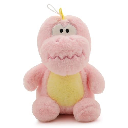 Image of Pink Dino Soft Toy for Kids with Cute Hug-Friendly Plush for Babies, Toddlers & Children Safe, Lightweight & Easy to Clean (25CM)