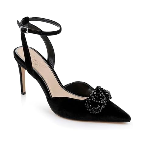Jewel Badgley Mischka Tailynn Pointed Toe Velvet Stiletto Heels Cover