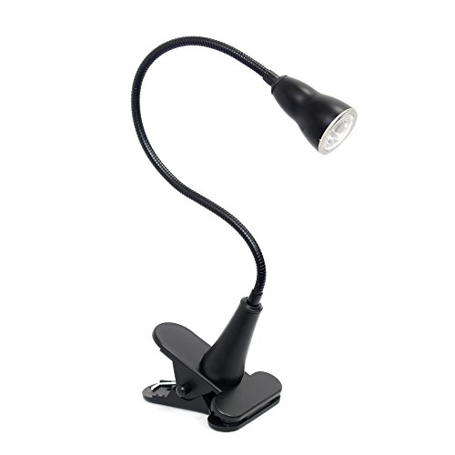 Simple designs home ld2015-blk basic 1w led gooseneck clip light …