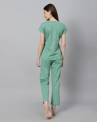 Image of DZZO Women's Cotton Printed Night Suit