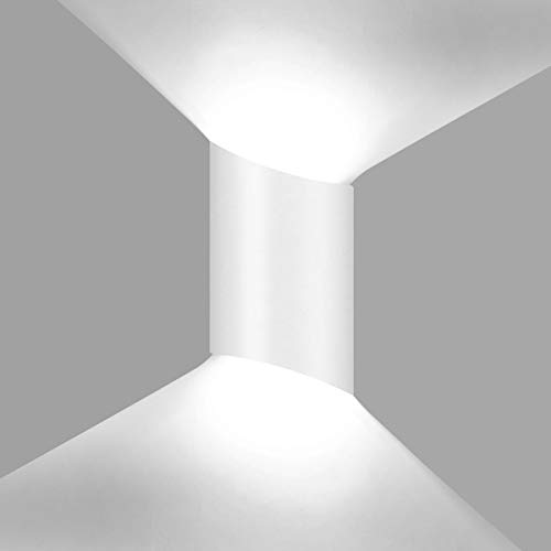 HAWEE 10W Imperméable Moderne Applique Murale LED Lampe Murale Up Down Aluminium Lèche-murs LED Intérieur Extérieur pour Salle de Bains Escalier Salon Chambre à...