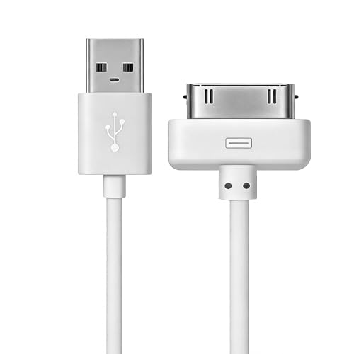 HEIZHU USB Sync and Charging Data Compatible With iPhone 4/4S/3G/3GS iPad 1/2/3 iPod Touch/Classic Old 30-Pin Devices 1M White