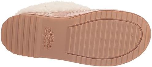 Dearfoams Women's Nyla Felted and Plaid Moc Toe Clog Slipper, Pale Mauve, 11-12 | Image 3