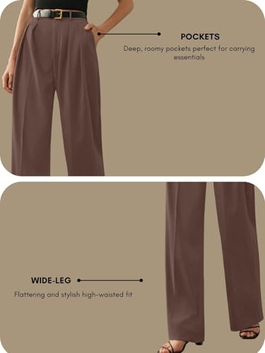 Image of GRECIILOOKS Trousers for Woman | Womens High Rise High Waist Flared Korean Style | Formal Pant for Women Office Wear| Track Pants for Womans Elegant for College & Events (Available in Plus Size)