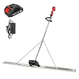 48V Cordless Power Concrete Screed Vibratory Kit, 59-Inch Stainless Steel Vibratory Screed with Brushless Motor, 4800mAh Battery, 9-Speed Adjustment, Concrete Finishing Tool for Floor Leveling
