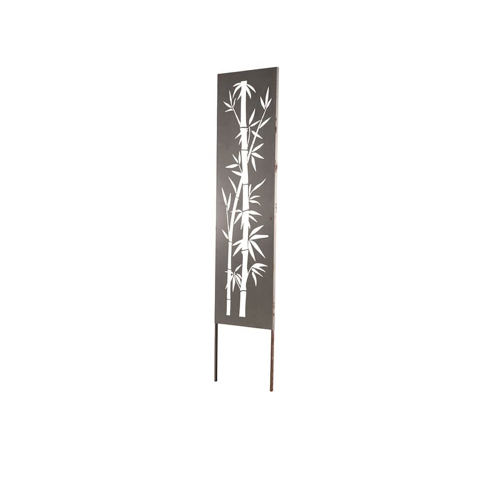 Home Deluxe - Rost Sichtschutz - Aurelia - 230 x 50 x 1,5 cm, wetterbeständig, edle Rostoptik I Gartenstecker Rostschild Sichtschutz Deko aus Rost