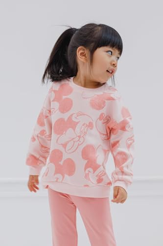 Image of Disney Minnie Mouse Girls' Fleece Sweatshirt and Flare Pant Set for Baby & Kids