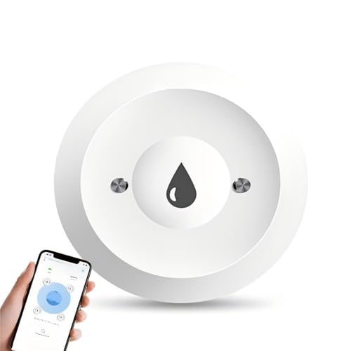 Sensor de Inundación,Detector de Agua,100dB Alarma Sensor de Agua Zigbee App Sensor Inteligente de Fugas, clasificación IP66 a Prueba Compatible con Alexa y Google, para Cocina, baño y Sótano