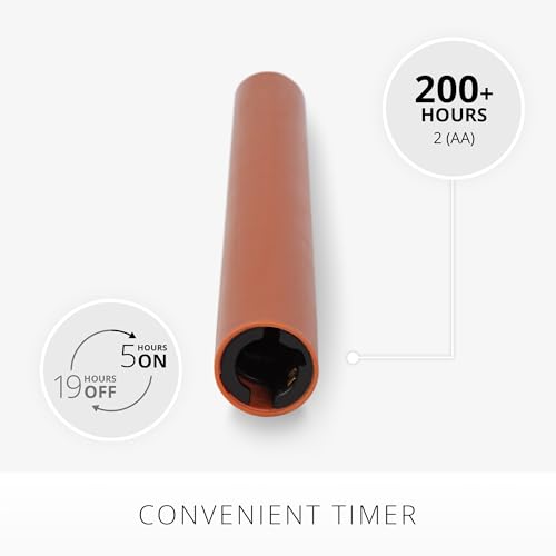 Image of Luminara - Flameless Battery Operated Taper Candle - Adobe Smooth - Pack of 1-1x9.5 - LED Flickering Flame - Realistic Safe for Home Kids and Pets