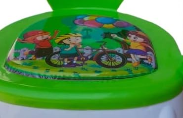 The Tickle Toe Plastic Toddler Chair with Cushion Seat & Backrest | Activity, Study & Feeding Chair for Kids (1β3 Years, Green) 3