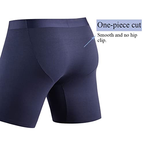 TAPUU Mens Ice Silk Underwear Breathable Boxer Briefs with Pouch4
