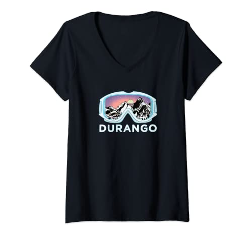 Donna Durango Ski Design / Durango, CO Sci neve regalo Maglietta con Collo a V
