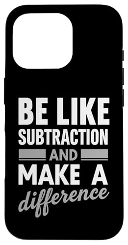 引き算のようになって、違いを生む面白い数学教師 スマホケース iPhone 16 Pro 用