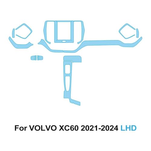 Protector de TPU premium para salpicadero de Volvo XC60 de 2021 a 2024 2