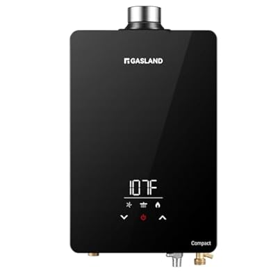 GASLAND Compact Propane Tankless Water Heater Indoor, Up to 4 GPM 98,500 BTU On Demand Instant Hot Water Heater, Ultra Quiet, More Stable Temp for Apartment,Tiny House, CG360LP