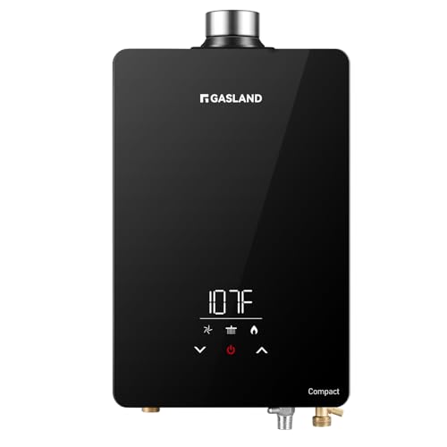 GASLAND Compact Propane Tankless Water Heater Indoor, Up to 4 GPM 98,500 BTU On Demand Instant Hot Water Heater, Ultra Quiet, More Stable Temp for Apartment,Tiny House, CG360LP