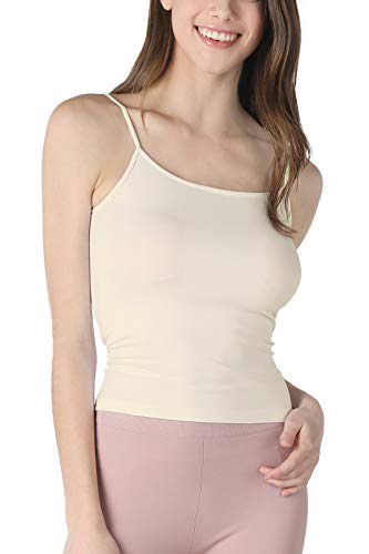 NIKIBIKI Women Seamless Classic Short Camisole Crop Top, Made in U.S.A, One Size