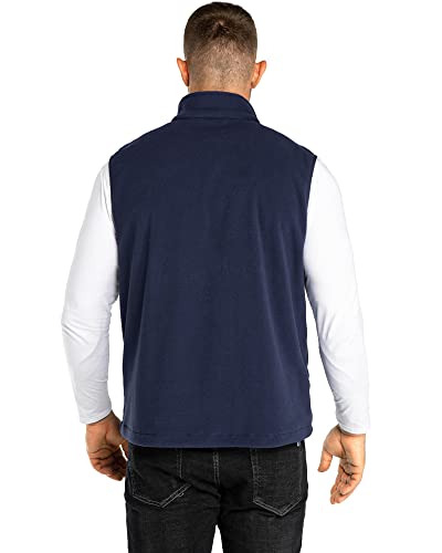 33,000ft Men's Fleece Gilets Lightweight Sleeveless Jacket Vest Windproof Bodywarmer Outerwear Golf Gilet With Zip Pockets for Hiking Cycling Running