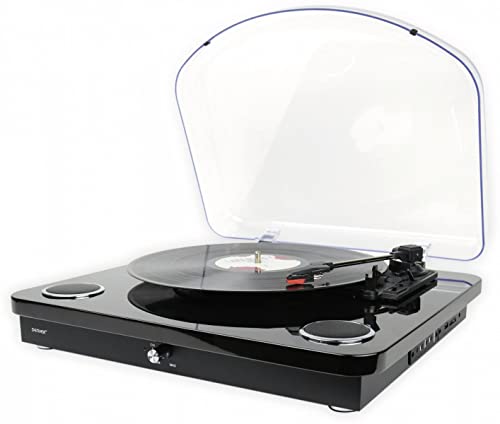 Platine Vinyle en Bois Denver VPL-210BLACK. Connexion Bluetooth, entrée Carte SD, Port USB et Connexion Phono… - Les Beatles, Paul McCartney, John Lennon, RIngo Starr, George Harrison Platine Vinyle en Bois Denver VPL-210BLACK. Connexion Bluetooth, entrée Carte SD, Port USB et Connexion Phono…