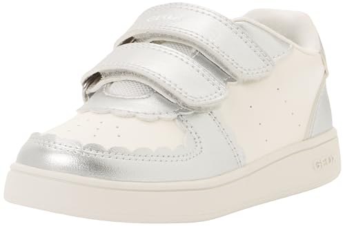 Geox B ECLYPER Girl A Baskets pour Fille Blanc/argenté Taille 25 EU