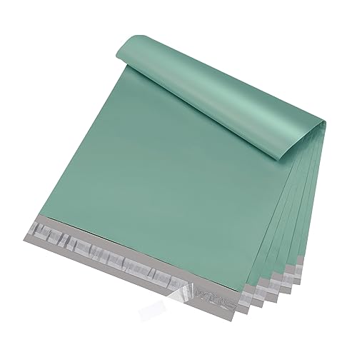 Image of Metronic Large Poly Mailers 19x24 100Pcs, Strong Adhensive Shipping Bags for Clothing, Waterproof Mailers Bags for Small Business, Shipping Envelopes, Tear-resistant Packing Bags in Grayed Jade Green