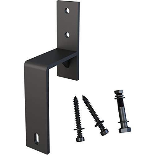 Bypass Bracket for Flat Sliding Door Tracks, Matte Black by Stone Harbor Hardware