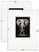 Produktbild postergaleria Bilderrahmen Rahmenlos | 30x40cm | Set 2 Stück | Klar Plexiglas | mit Clips | Bildhalter für Fotos Poster | Plakatrahmen | viele Größen | gut für Wohnzimmer, Esszimmer, Küche